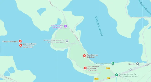 Carte de la presqu'île du Malsaucy